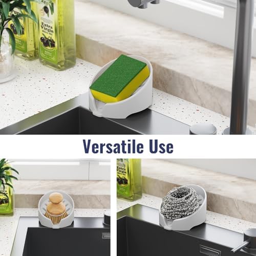 NiHome Silicone Sponge Holder for Kitchen Sink, Fits Scrub Daddy Mommy