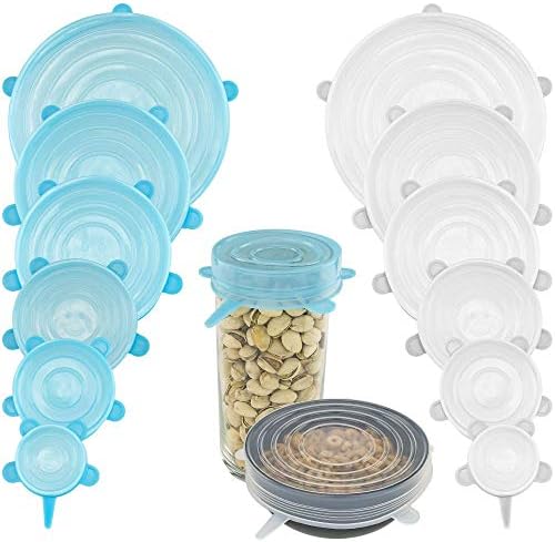 Silicone Stretch Lids, 12-Pack