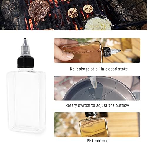 LELE LIFE 4Pcs Small Oil Dispenser Bottle for Camping, 3.4oz
