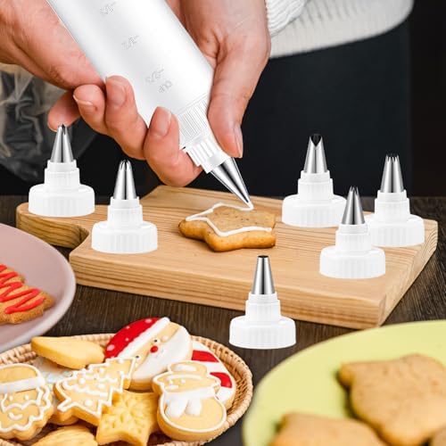 LemonRoad 4 Pcs Piping Bottles for Icing Cookie Decorating Supplies