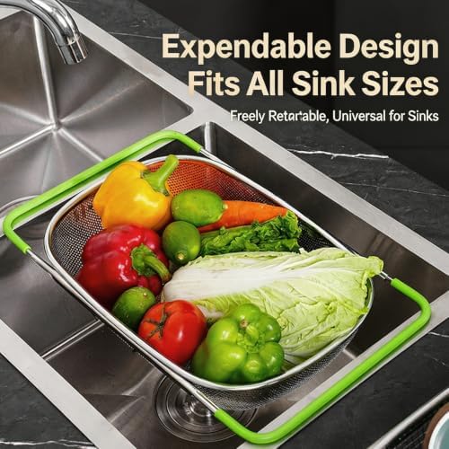 Colander, Strainers and Colanders, Colander for Kitchen, Drain Water