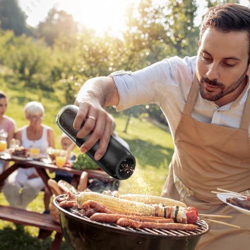 Gravity Sensor Electric Salt and Pepper Grinder Set, Battery-Powered