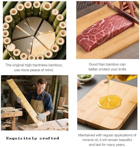 Bamboo Cutting Board Non-Toxic Durable Wooden Cutting Boards for