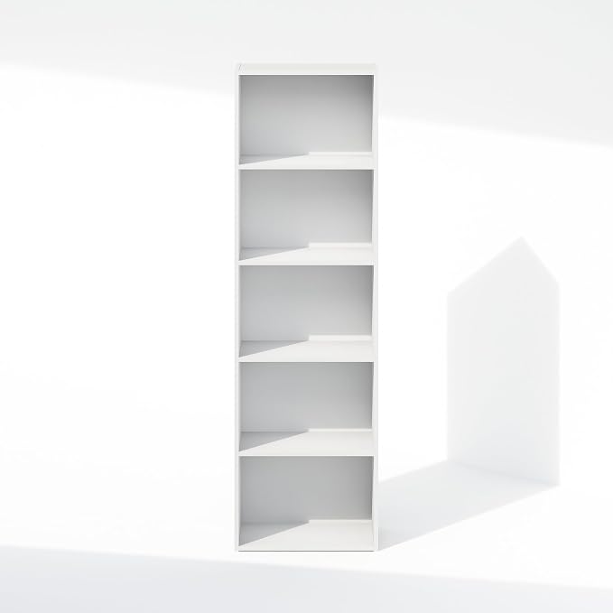 Furinno Reed Closet Organizers and Storage, 5-Tier Closet Organizer, Open Shelf - Image 5