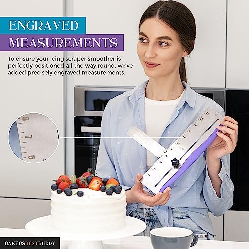 Bakers Best Buddy 12 Inch Adjustable Cake Smoother Tool for Icing and