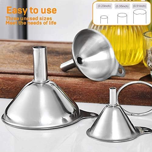 Kitchen Funnels for Filling Bottles, YGDZ 3pcs Small/Medium/Large Food