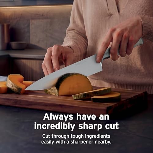 Ninja® NeverDull® 10-Pc German Steel Knife Set, Stone Gold