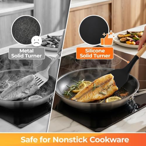 33Pcs Kitchen Utensils Set Silicone Cooking Utensils Set with Wooden