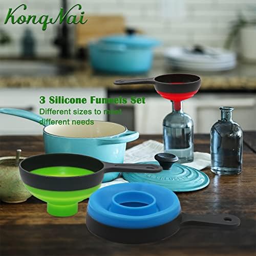 KongNai Canning Funnel for Wide and Regular Jars,Wide Mouth Funnels