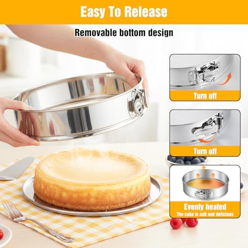 10 Inch Springform Cake Pan Stainless Steel Springform Pans Nonstick