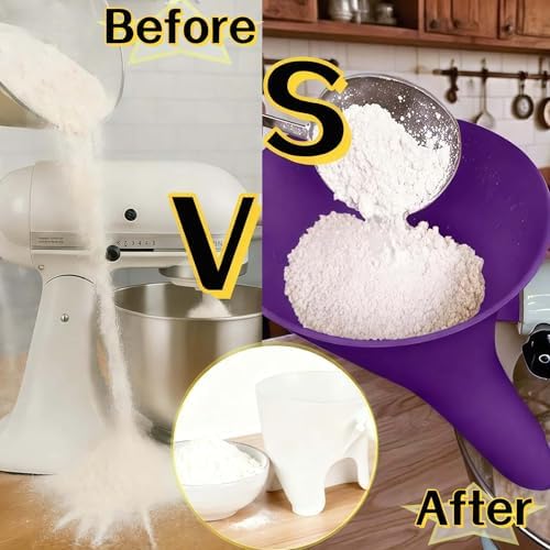 Flour Funnel for KitchenAid Mixer 5 Qt