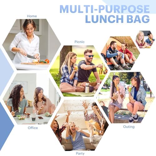 Lunch Bag for Women & Men Adult Insulated Lunch Box, Small Leakproof