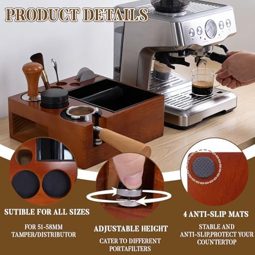 21pcs Espresso Knock Box Set,Espresso Tamping Station,Tamping Station