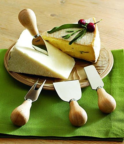 tag Natural Handled Cheese Serving Utensils - Stainless Steel Forks