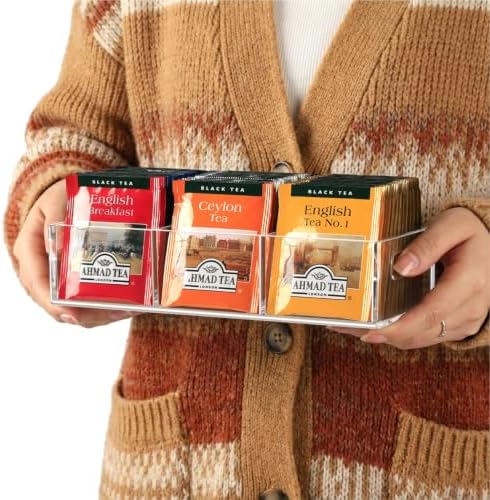FUCDTEFC Tea Bag Organizer, Small Clear Tea Bag Holder for Drawer