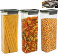 Plastic Pasta Containers, Spaghetti Container Storage, 74oz Set of 3