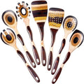 Kitchen 7Pcs Pakkawood Utensils Set, Wooden Cookware Sets