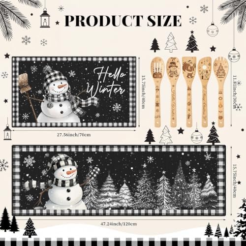 Nuanchu 17Pcs Christmas Kitchen Decor and Accessories for Home,Black