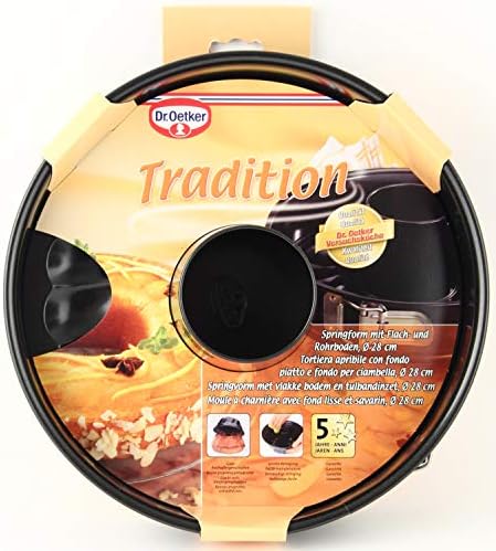 Dr. Oetker Tradition 28 cm 2-Base Non-Stick Bakeware Springform, Black