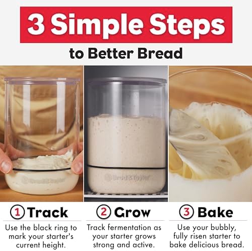 Brod & Taylor 32oz Sourdough Starter Jar with Lid