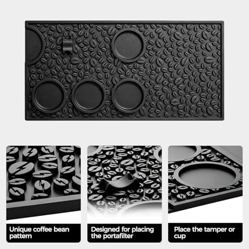 24" x 16" Silicone Espresso Mat Set, Tamping Mat with Portafilter