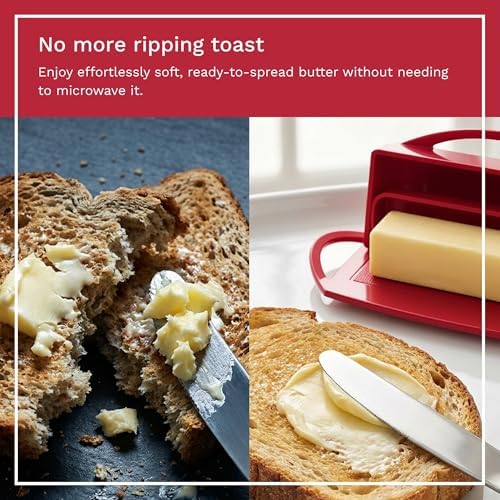 Better Dish Flip Top Butter Dish with Attached Lid - Holds 2 Sticks