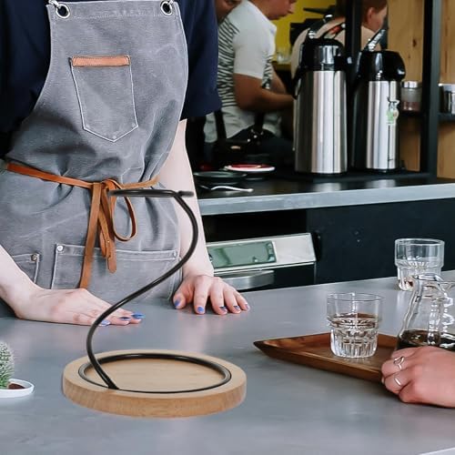Coffee Dripper Stand Wooden Base Filter Cup Holder for Coffee Station