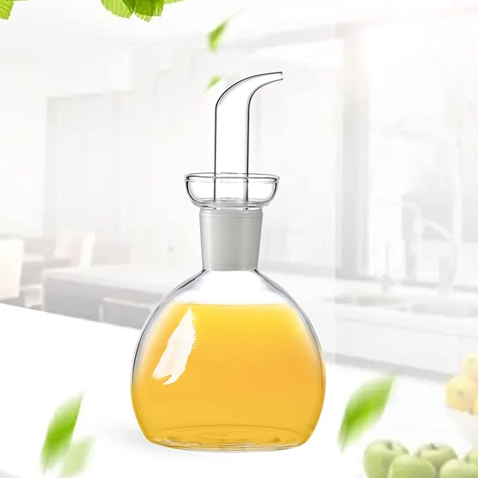 ELETON Cylindrical 28 oz Olive Oil Dispenser Bottle Glass - Image 3