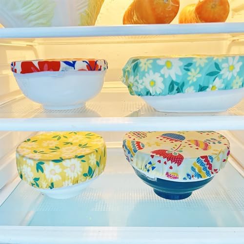 Reusable Beeswax Bowl Covers - Food Cover Stretch Edging, Stretchable