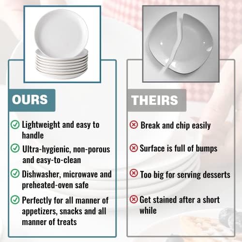 Ceramic Appetizer Plates, 5.6 Inch Small Dessert Plates Set of 16