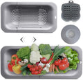 FERROFASIL Collapsible Colander Strainer Basket, Extendable Over the