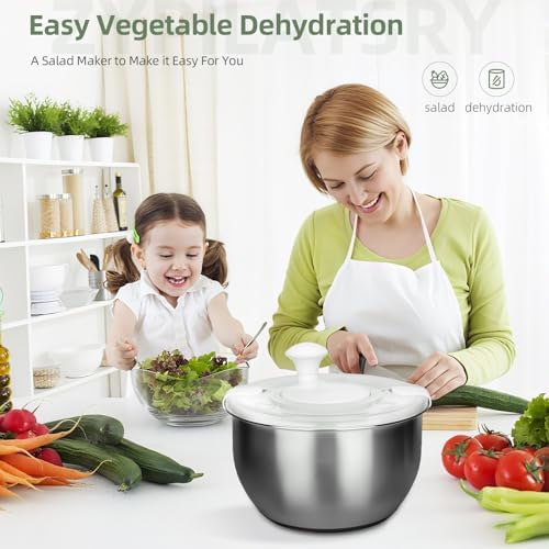 6L Stainless Steel Salad Rotator