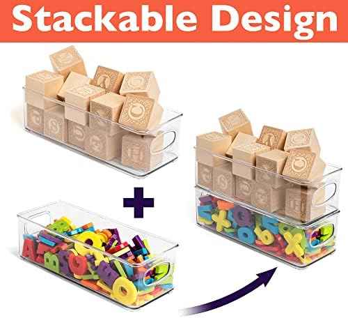 ClearSpace Plastic Pantry Organization and Food Storage Bin – Great Kitchen Organization and Kitchen Storage – Fridge Organizer Bins, Pantry Storage – 6 Pack