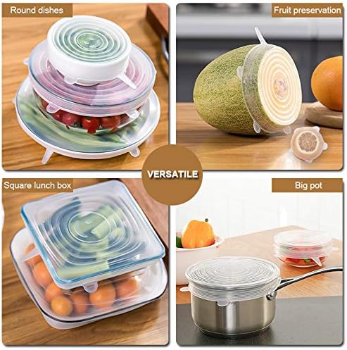 LELE LIFE 4 Pack Same Size Silicone Stretch Lids, Thicker Reusable Sturdy - Image 5