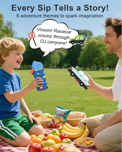 Kids Water Bottle 14oz, Insulated Toddler Water Bottle Stainless Steel