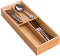 guiogc Bamboo Silverware Drawer Organizer, Small
