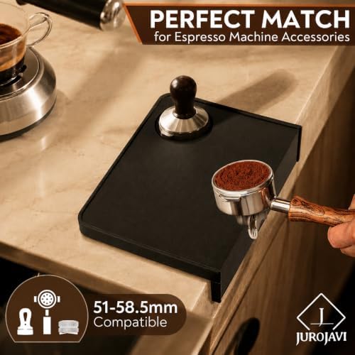 Espresso Tamping Mat, 10mm Silicone Coffee Tamper Mat for Portafilter