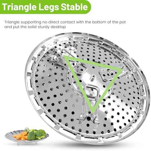 Sayfine Vegetable Steamer Basket, Premium Stainless Steel Veggie Steamer Basket - Folding Expandable Steamers to Fits Various Size Pot (Foldable Large)