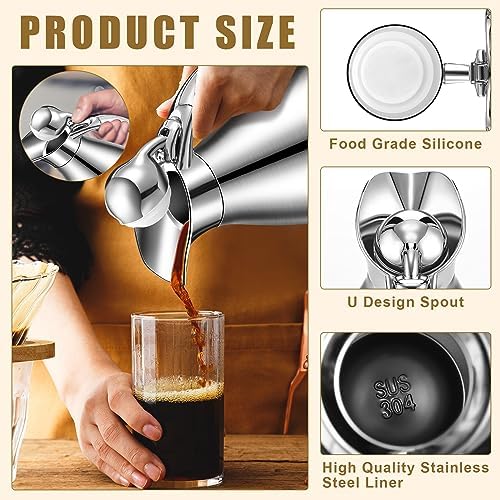 Uiifan 2 Pcs 68oz Thermal Coffee Carafe for Keeping Hot/Cold