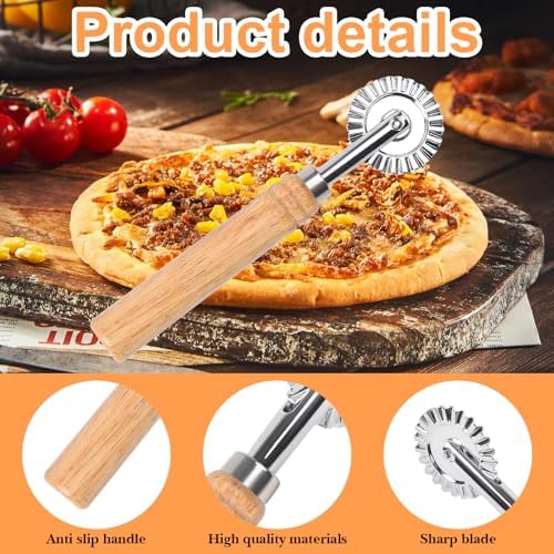Pastry Wheel Cutter, Stainless Steel Ravioli Cutter, Fluted Pastry