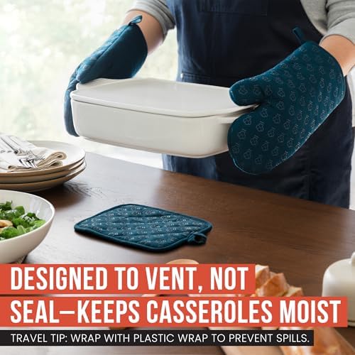Chef Pomodoro Casserole Dish With Lid Ceramic Baking Dish White