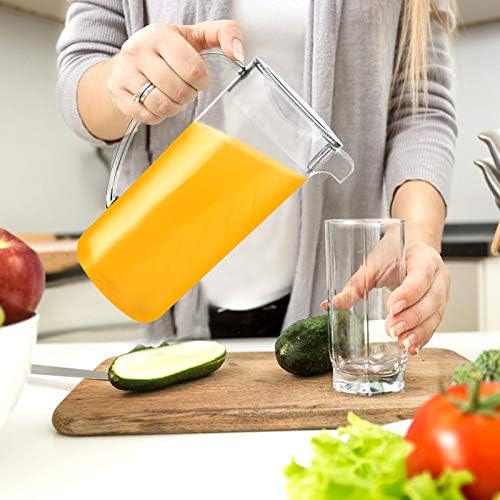 Youngever 2 Quarts Plastic Pitcher With Lid, Clear Plastic Pitcher