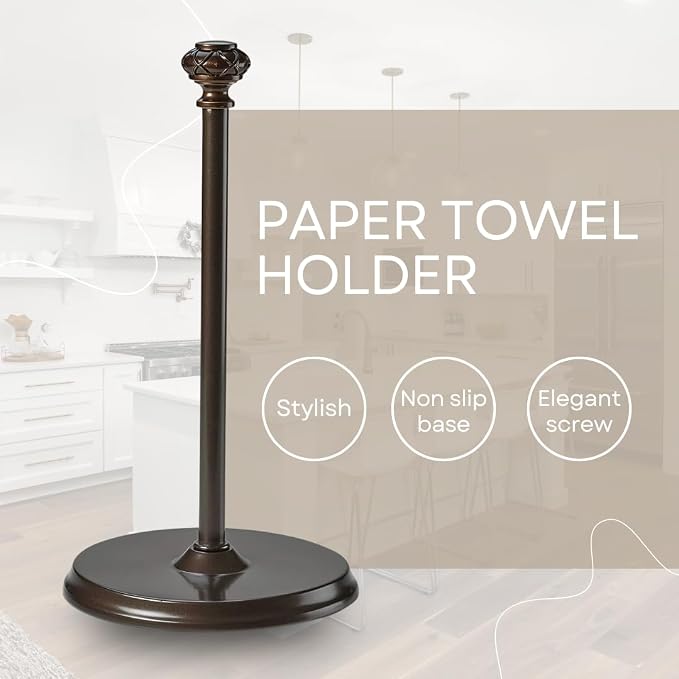 Paper Towel Holder Stand for Countertop, Decorative Freestanding Paper Towel - Image 2