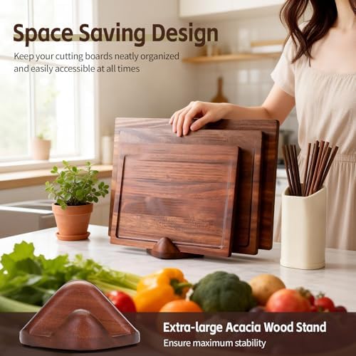 Walnut Cutting Board Set of 3 Handmade Wooden Chopping Boards with