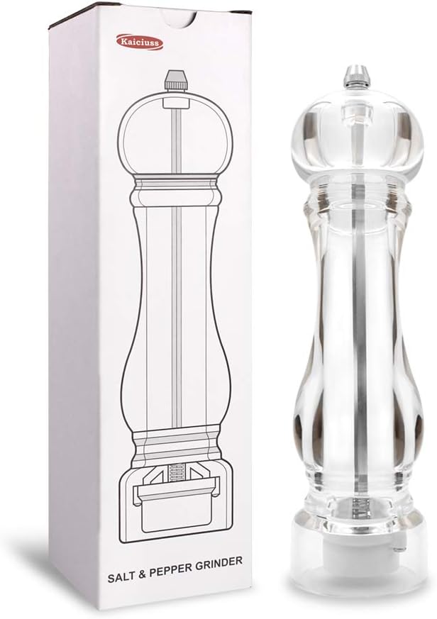 Salt Pepper Grinder Mill Arcylic, the Best Peppercorn Grinder by Kaiciuss