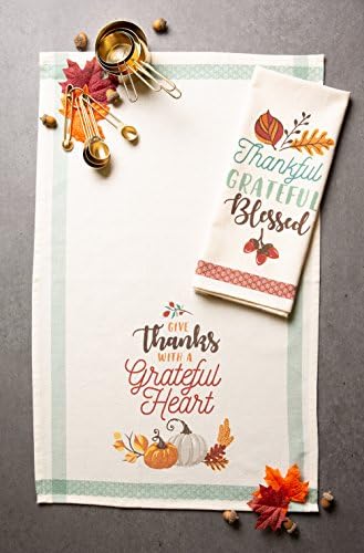 DII Fall Kitchen Towels for Kitchen Decorative Cotton Dish Towel Set