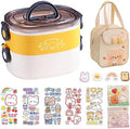 Kawaii Bento Box, Leakproof Lunch Box with Bag & Tableware