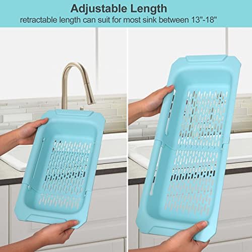 Qimh Colander Collapsible, Over the Sink Colanders and Strainers