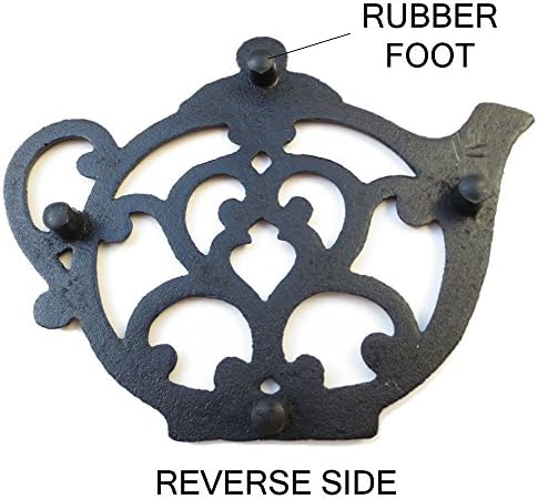 Teapot Cast Iron Trivet for Hot Pots & Kitchen & Dining Table, Gift