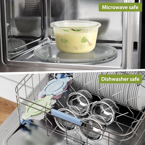 16 oz Glass Food Storage Containers with Lids